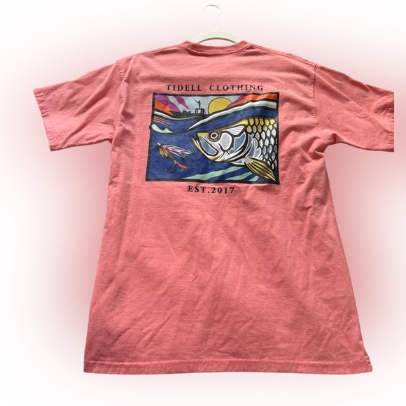 Tidell Clothing Men’s T-Shirt - Size Small, Salmon Color - Picture 1 of 7